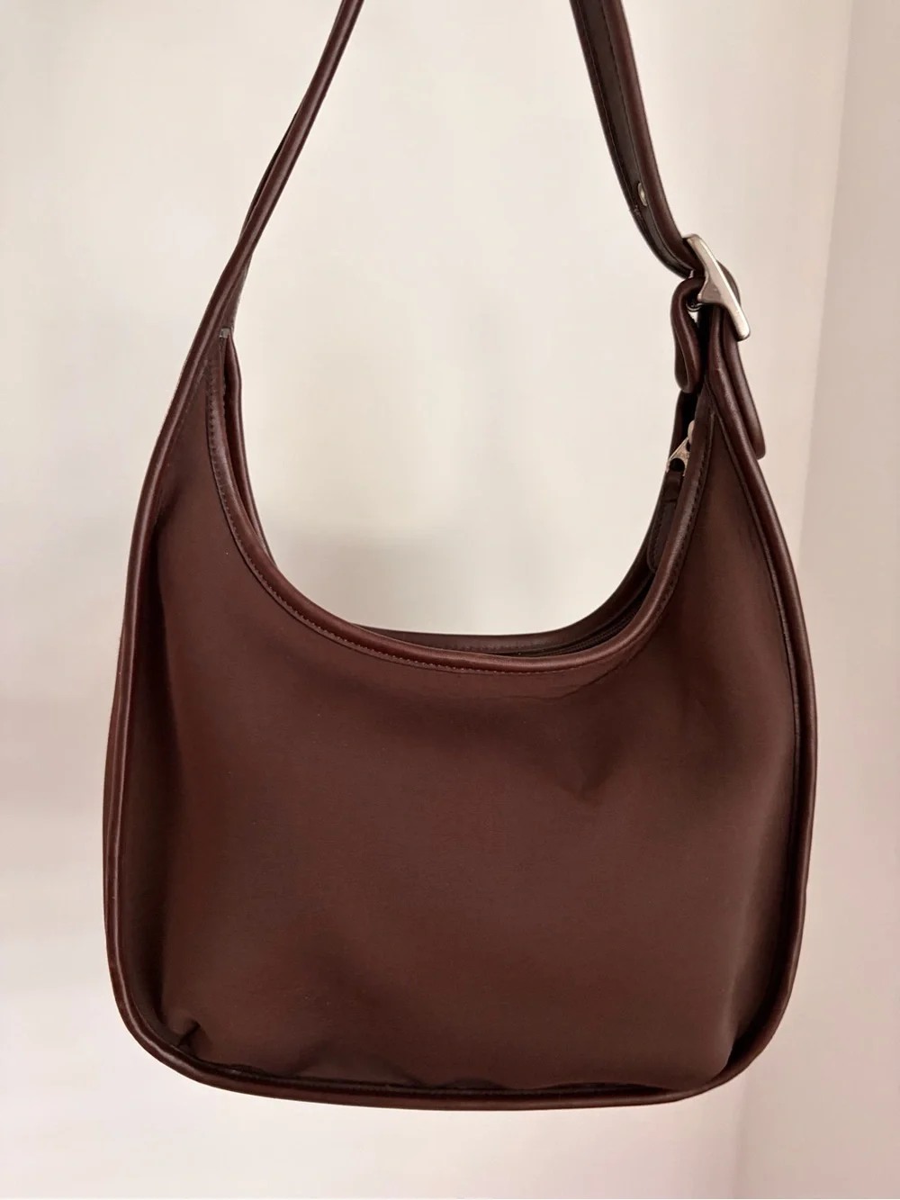 Vintage 90s Coach Mahogany Neoprene & Leather Pocket Ergo Zip Purse Bag